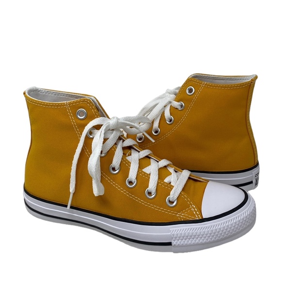 Converse Chuck Taylor High Top Shoe Canvas Orange For Women Casual Skate A09970C - Picture 5 of 10